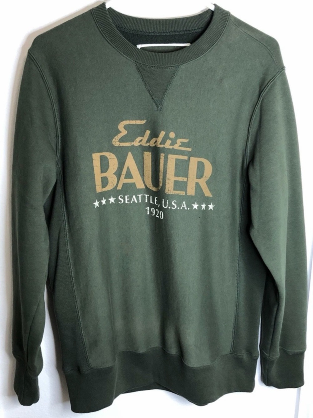 Eddie Bauer Men's Olive Green Crewneck Sweatshirt Size 2X